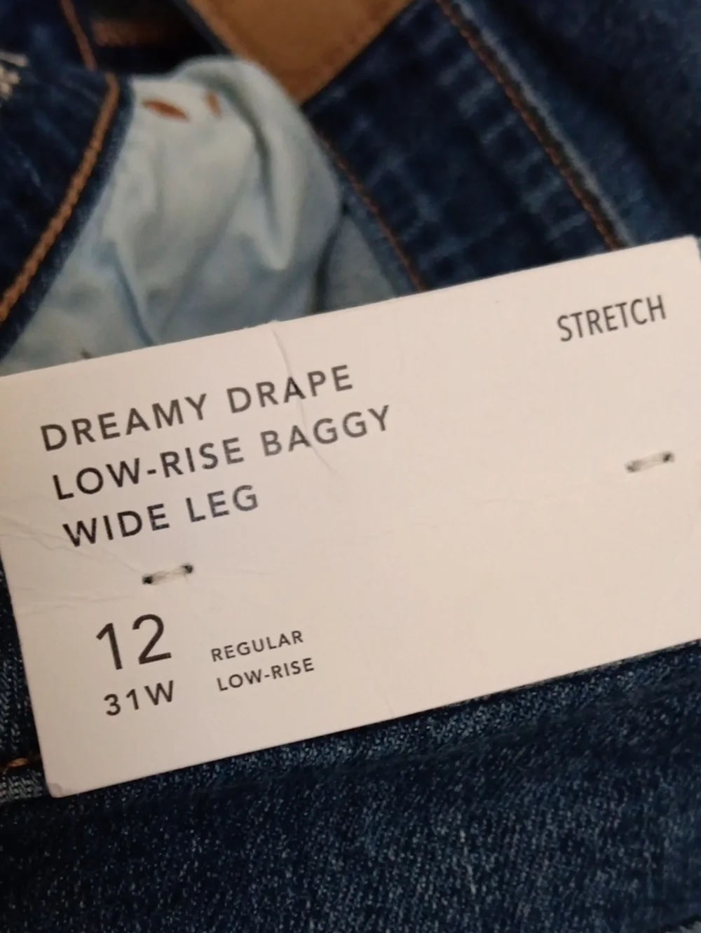 AMERICAN EAGLE..DREAMY DRAPE LOW RISE BAGGY WIDE LEG..SIZE 12